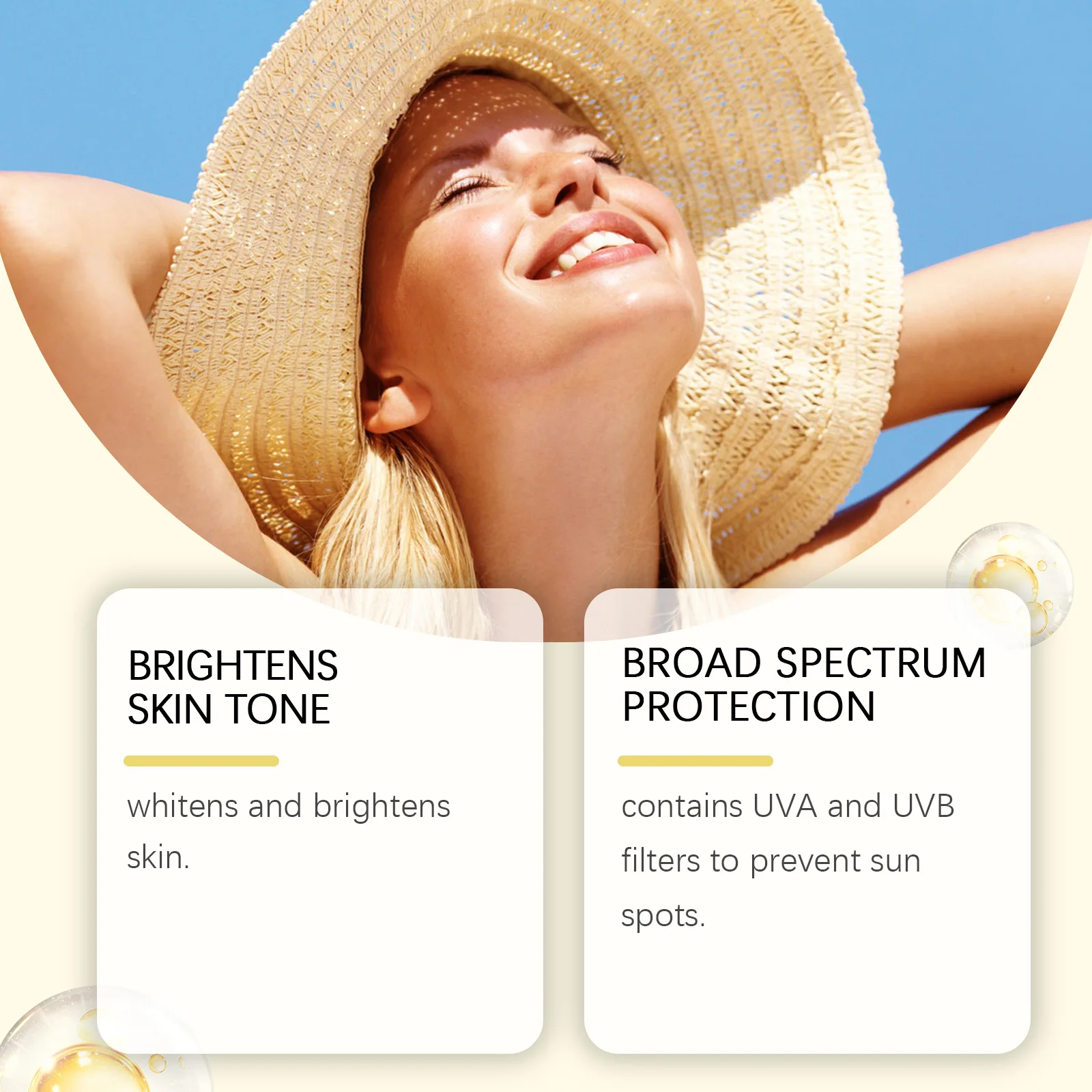 Vitamin C Sunscreen Spf 50+ Even Dkin Tone Brightening Skin Prevent Sunburn Oil Control Fresh Waterproof Nourishing Sun Lotion