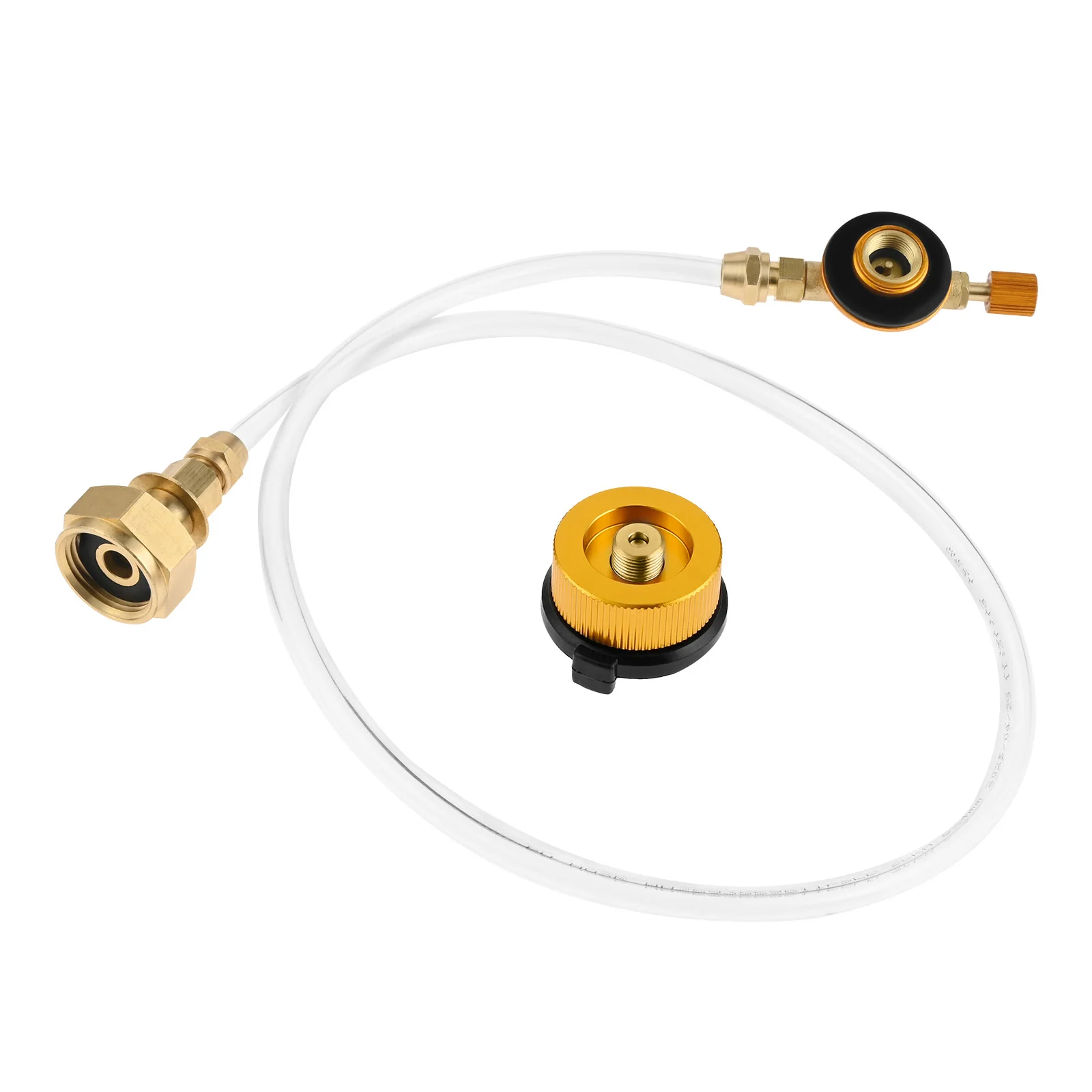 Camping Gas Stove Refill Adapter with Hose LPG Long/Flat Tank Filling OD/CB Can Connector European German Outlet Charging Valve