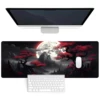 Ink Style Landscape Mountains Extended Gaming Mouse Pad - Large Non-Slip Rubber Base Mouse Pad with Stitched Edges and Washable 3