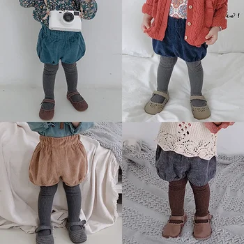 2024 Fall Winter New Baby Girls PP Pants Corduroy Shorts Bloomers Cute Triangle Bread Pant Cotton Toddler Boys Shorts 1-5T - Image 2