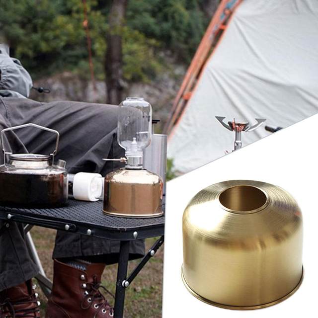 Gas Canister Metal Cover Protector Outdoor Camping Gas Fuel Cylinder Storage Bag Canister Cover Protector