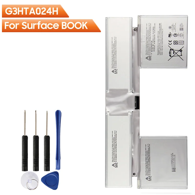 Replacement Battery G3HTA024H For Microsoft Surface BOOK G3HTA023H Rechargeable Battery 6800mAh With Free Tools