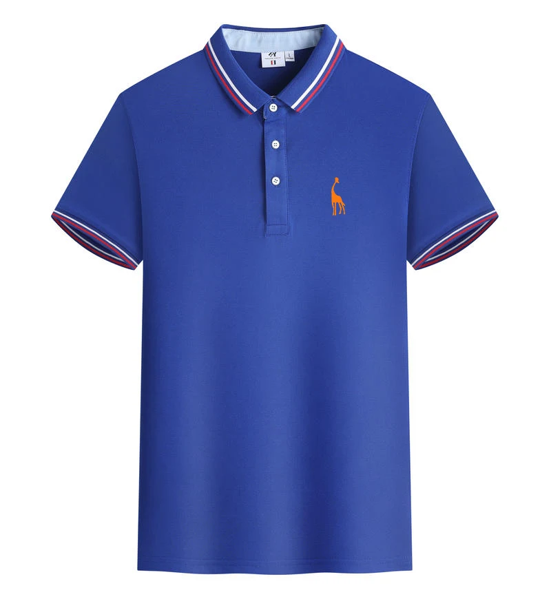 

New Polo Shirt Men's Breathable Polo Shirt Printed Casual Top T-shirt Men's Polo Neck Short Sleeve Men's Wrinkle Resistant