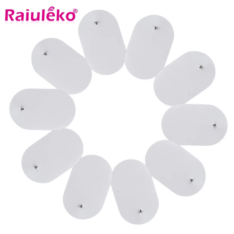 Protable 10PCS 3.5mm Plug Gel Electrode Pads Digital for Tens Acupuncture Digital Therapy Machine Massager Pad Medium Frequency 10 20 50pcs replacement electrode pads for slimming body massager tens acupuncture therapy machine massager healthy pad patch