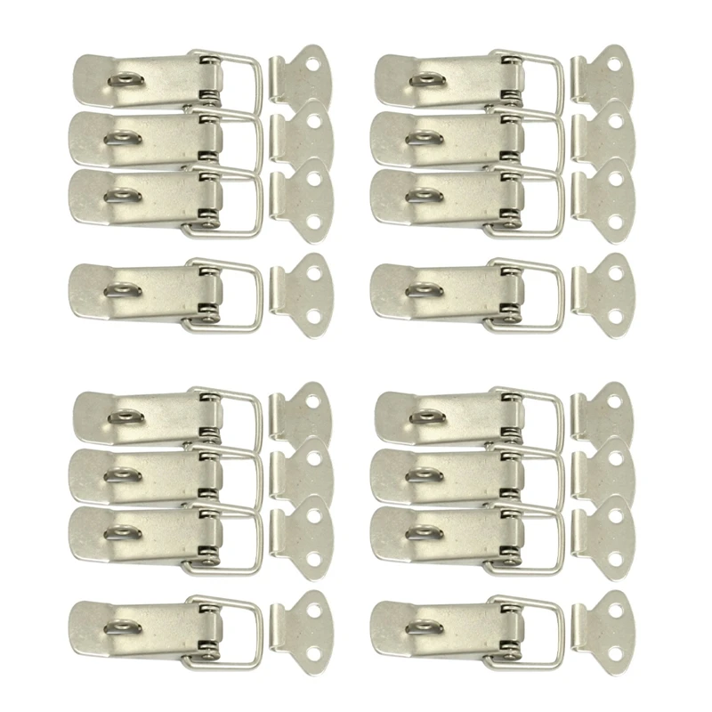 

ASDS-16 Pcs Hardware Cabinet Boxes Spring Loaded Latch Catch Toggle Hasp
