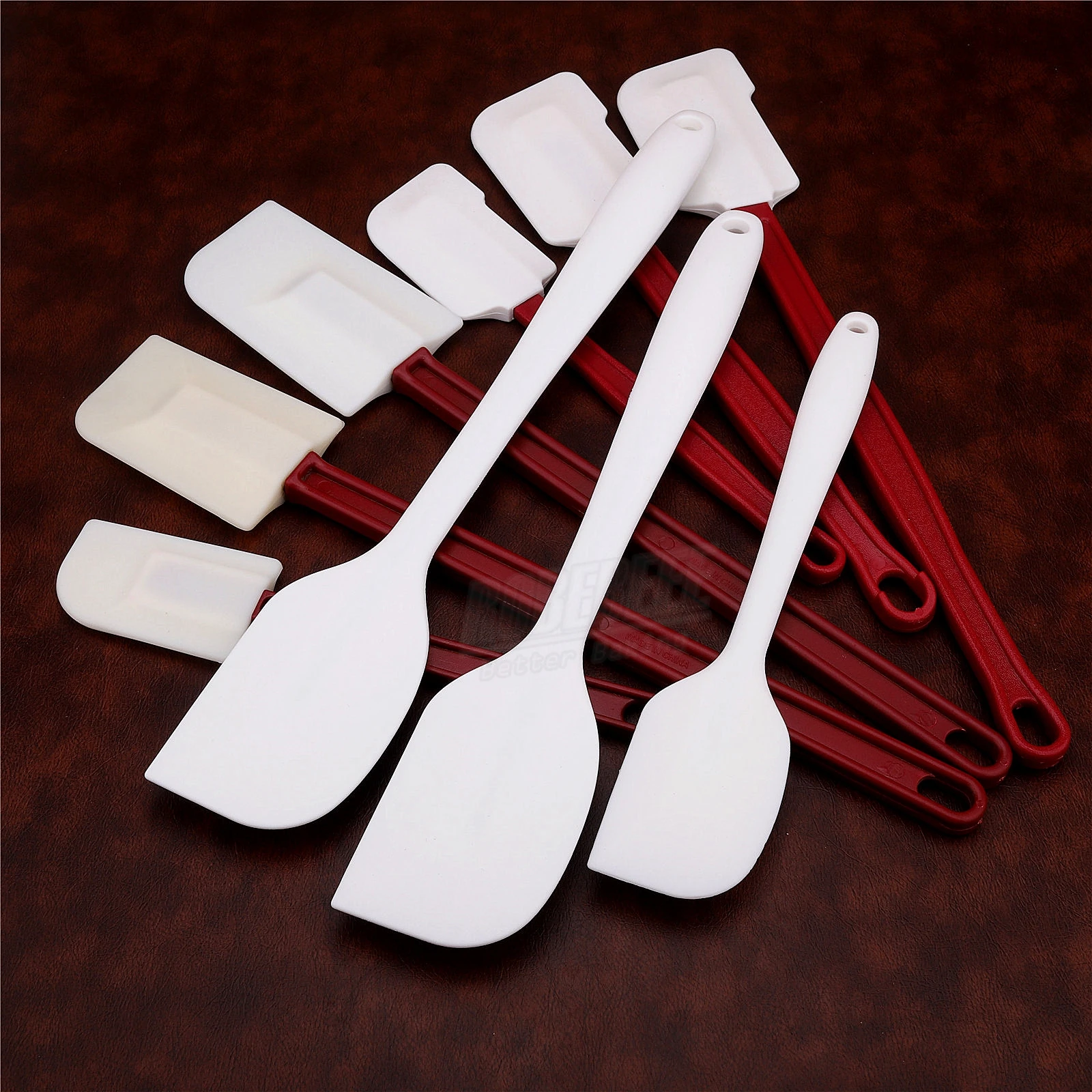Oblique Head Integrated Silicone Spatula PP Handle Heat Resistant Butter Pastry Mixing Stirring Tools Kitchen Baking Gadgets
