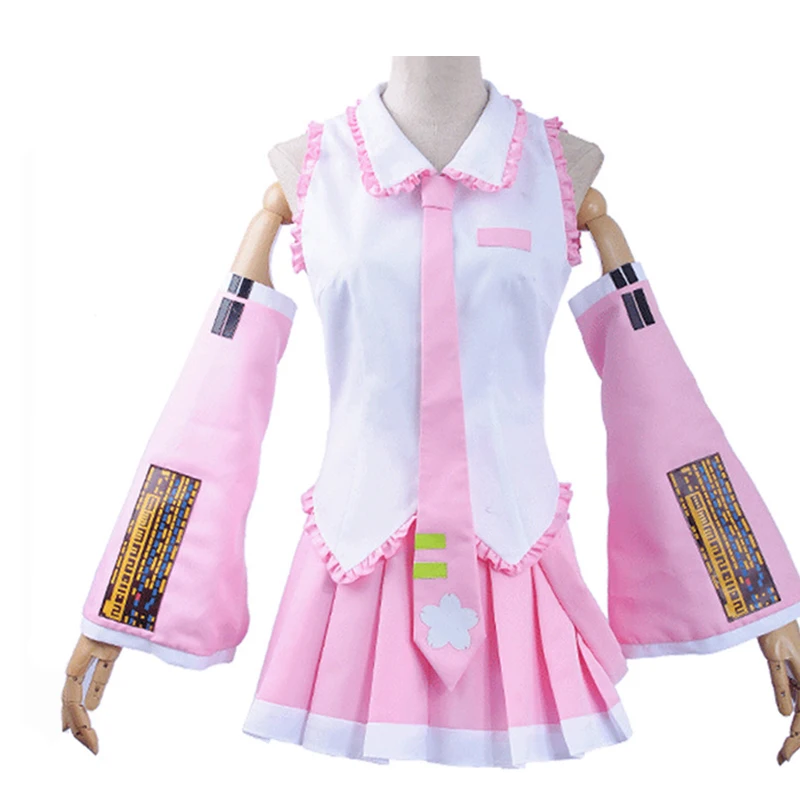 Japanese Costume Anime Miku Pink Cosplay Kawaii Sakura Figure Role-playing Dress Female Halloween Costume Gift