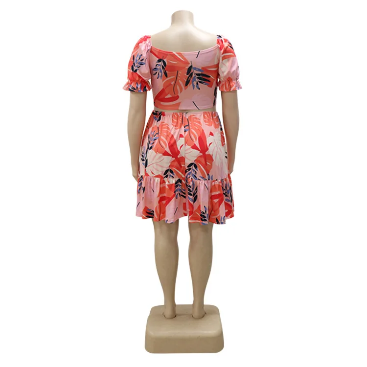 2023 Summer New Clothes 2 Pieces Skirts Sets Printed Crop Tops & Mini Skirts Fashion Causal Daily Wear Ladies Outfits Skirt Sets