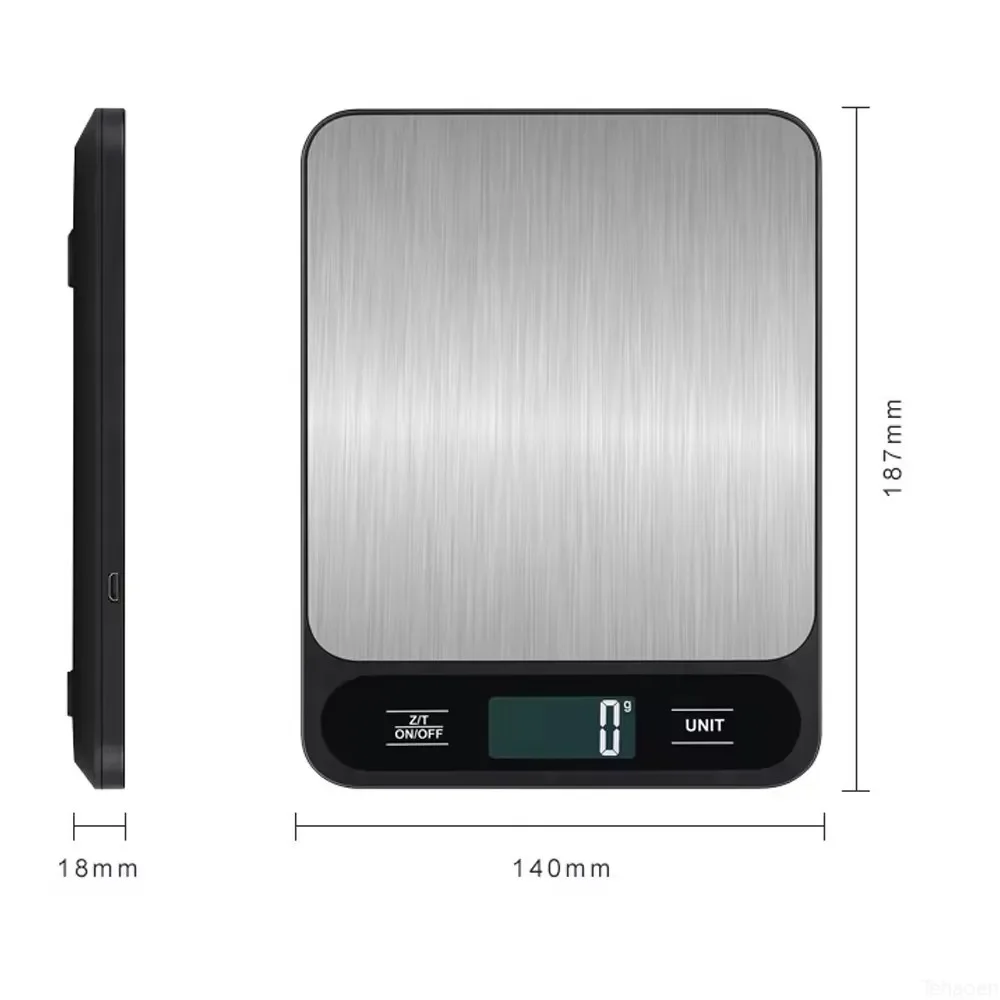 디지털 주방 규모 15Kg/1g 무게 규모 Usb 음식 커피 규모 베이킹 및 요리를위한 스마트 전자 방수 디지털 규모