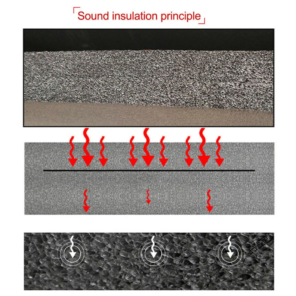 50*25CM Car Soundproof Deadening Mat Firewall Insulation Audio Noise Insulator Pad Cell Foam Heatproof Insulation Mat
