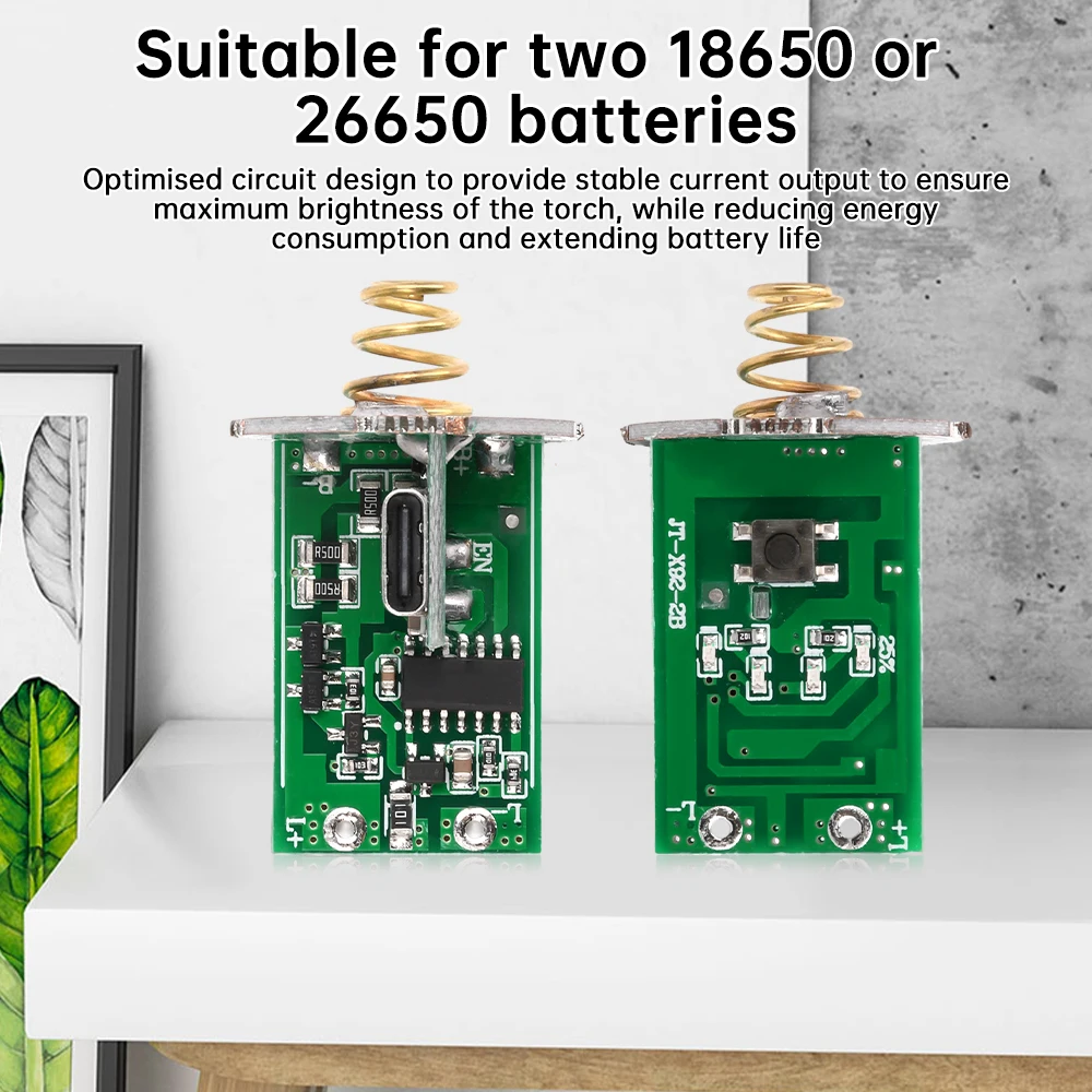 6-8.4V Dual Lithium Driver Board 10W LED Drive Board 3 Modes PCB Circuit Two 18650 or 26650 DIY Accessories J922B