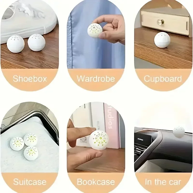 6/12/18pcs Deodorant Balls For Sneakers Lockers Gym Bags Air Fresh Also Great For Home Office And Car