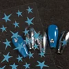1pcs Magical Pink White Star Nail Stickers 3D Metal y2k Nails Metal Silver Gold Nail Charms Sliders Manicure Accessories 6