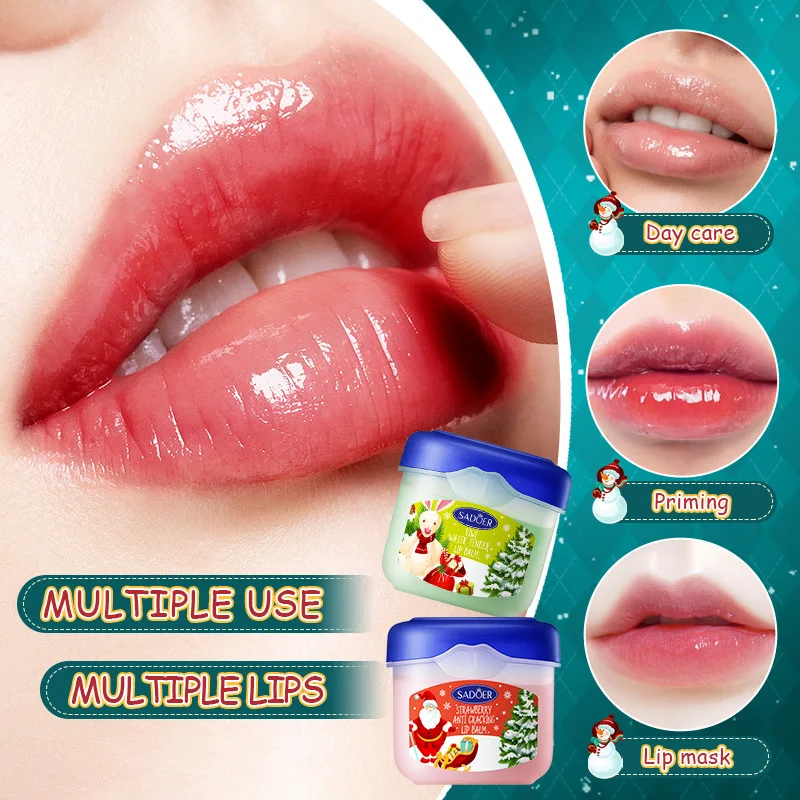 Christmas Lip Balm Moisturizing Lipstick Base Moisturizer Makeup Natural Plant Anti-Cracking Lip Skin Care Lip Balm Set Gift Box 2