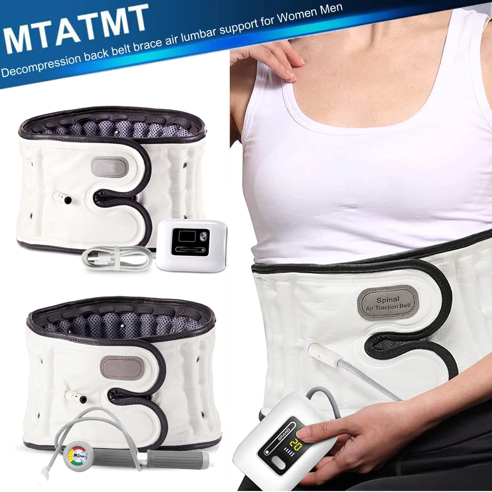 MTATMT 1Set back belt brace air lumbar support for Women Men Lumbar Traction