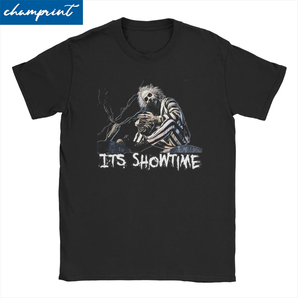 

Футболка Beetlejuice Its Showtime для мужчин и женщин, модные футболки с коротким рукавом и круглым вырезом, хлопковая одежда для подарка
