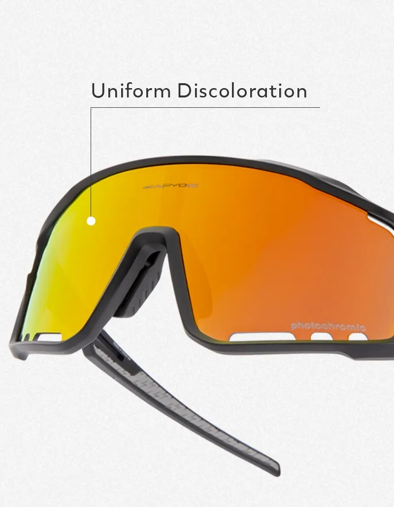 Óculos de sol fotocrômicos KAPOVE para ciclismo, feminino e masculino, MTB, mountain bike, estrada, esportes ao ar livre, bicicleta_voghion.com