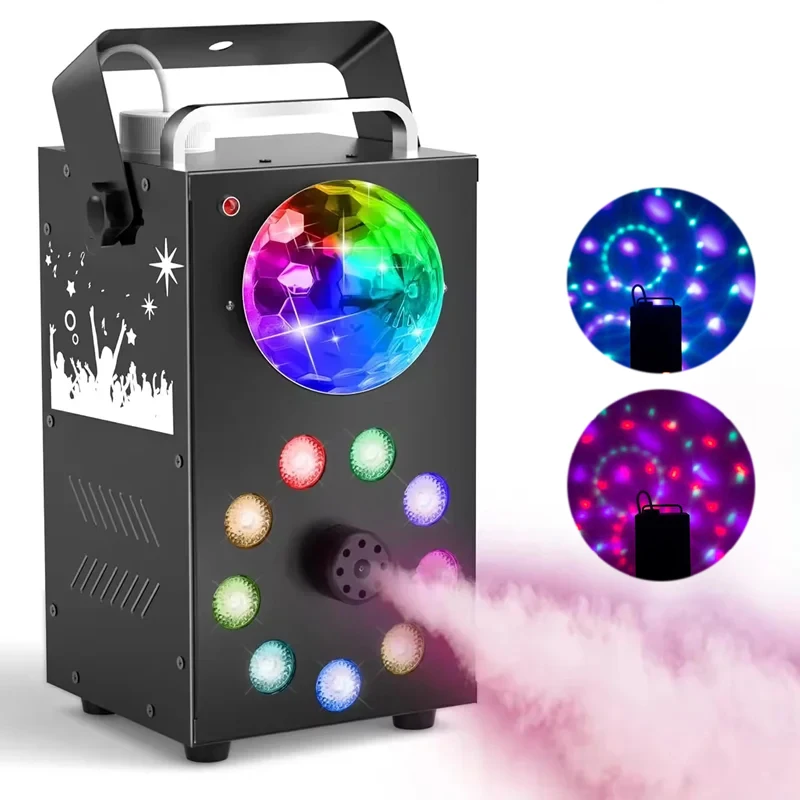 

Mini 700W wireless remote control magic ball RGB smoke machine colorful stage Party Wedding disco home smoke generator