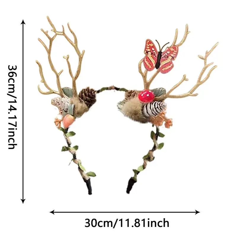 Kids Deer Headband Holiday Party Antler Hair Hoops Gift For Friends Kids Christmas Costume Hair Accessories For Weddings