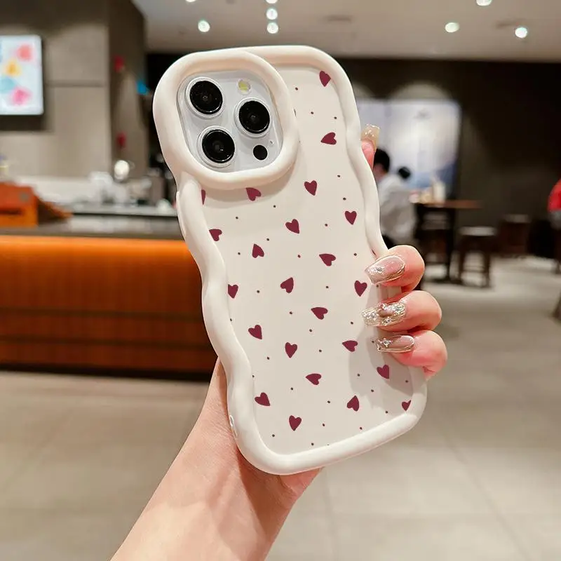 3D Love Heart Chain Phone Case Cover