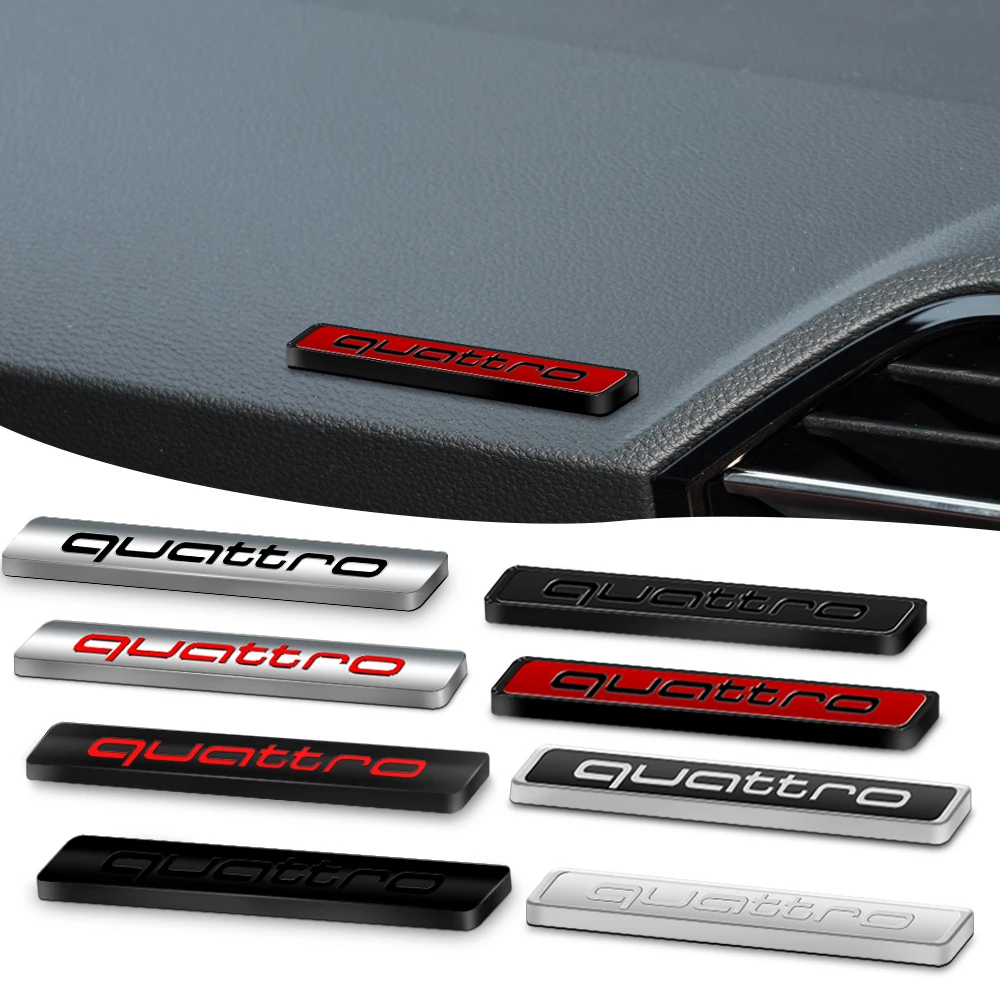 Emblema 3D in ABS Cromato Quattro, Accessori Auto, Tappo Valvola per Audi A1 A2 B3 A4 S5 B6 A7 R8 Q2 Q3 Q7 Q5 Quattro 8V 8L RS S1 S2 - immagine 2