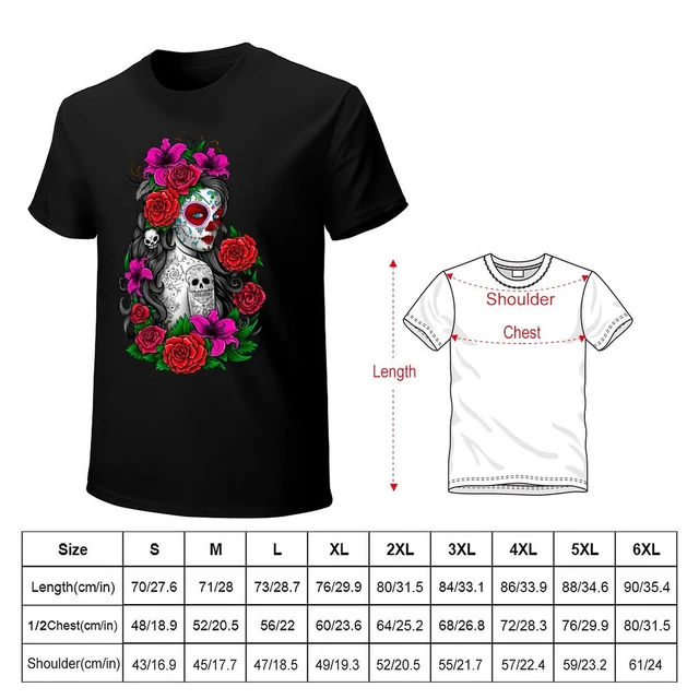 Camiseta Preta Masculina Caveira Mexicana Catrina Diamante