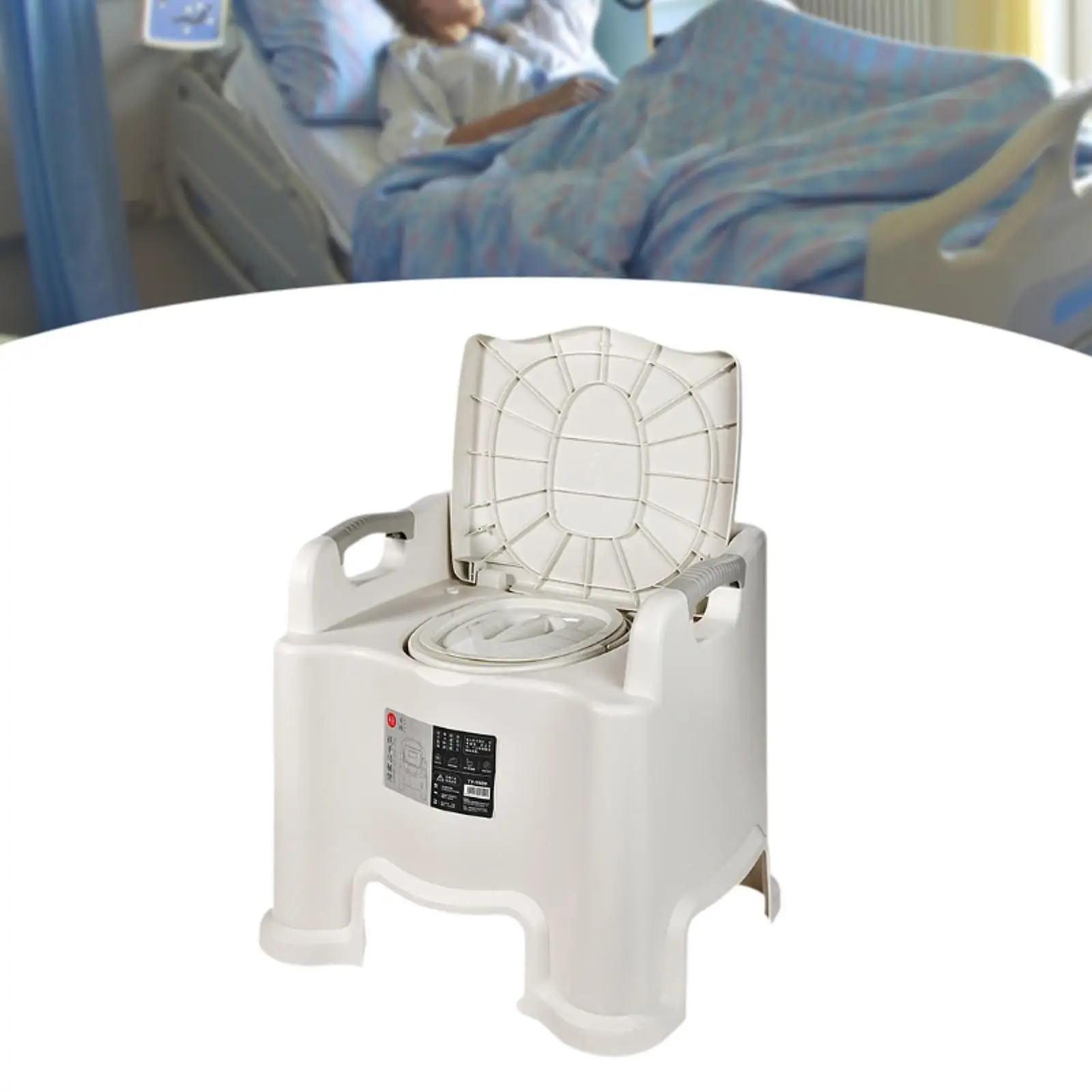 Toilet Chair Back & Handrail Design Portable Potty for RV Camping Disabled 4