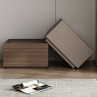 Table de chevet en bois, rangement moderne, tiroir de rangement léger, chambre à coucher de luxe, meuble de chevet en bois massif, casier 2