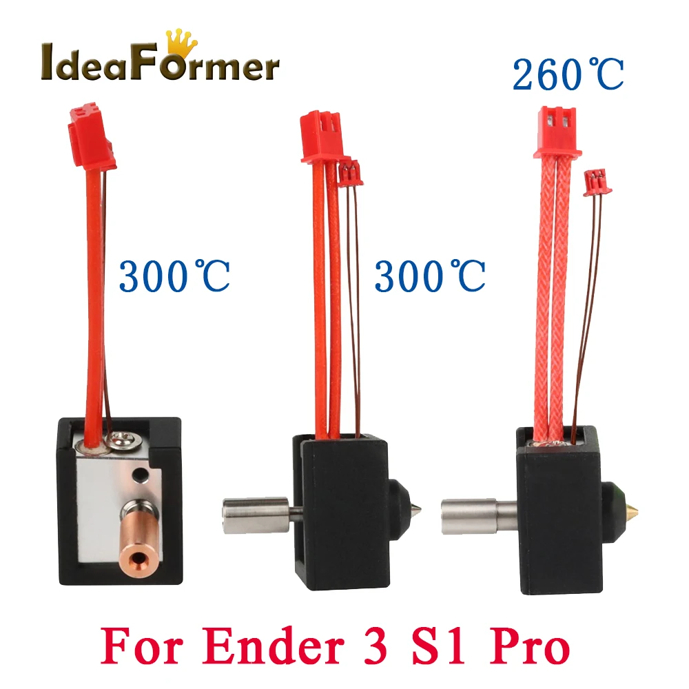 

Bimetal Heat break Throat Hotend Kit 24V 40W/50W Extruder Kit J-head 1.75mm Stainless Steel For Ender 3 S1 Pro Hotend 3D Printer