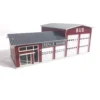 1/160 N Scale Buildings Train Railway Layout Modern Repair BUS Garage Model DIY toys for children modeling hobby gifts 1