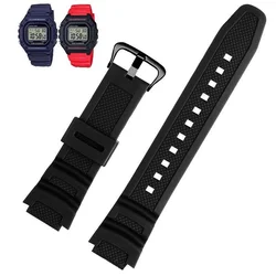Durable Rubber Silicone Watch Strap - Resin Watchband Accessories - 18mm (Black Button)