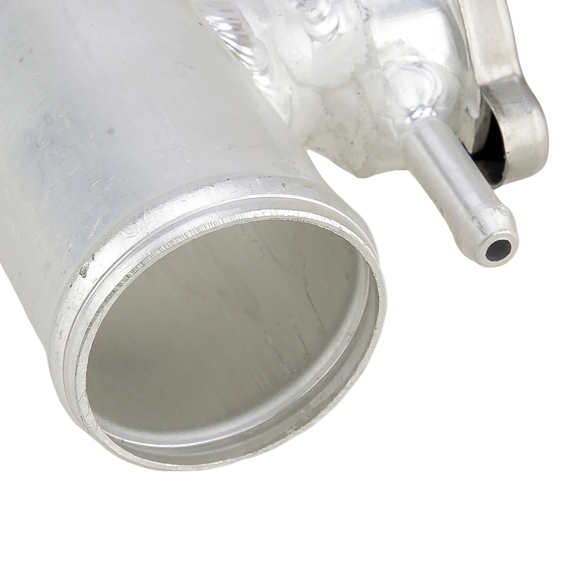 1-3/4" 45mm Universal Car Silver In Line Radiator Hose Filler Neck with Cap Aluminum car water hose