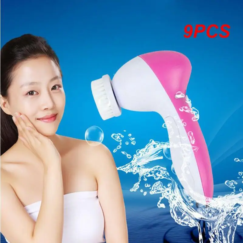 

9PCS in 1Face Cleansing Brush Silicone Facial Brush Deep Cleaning Pore Electric Wash Face Machine Skin Care Waterproof Facial