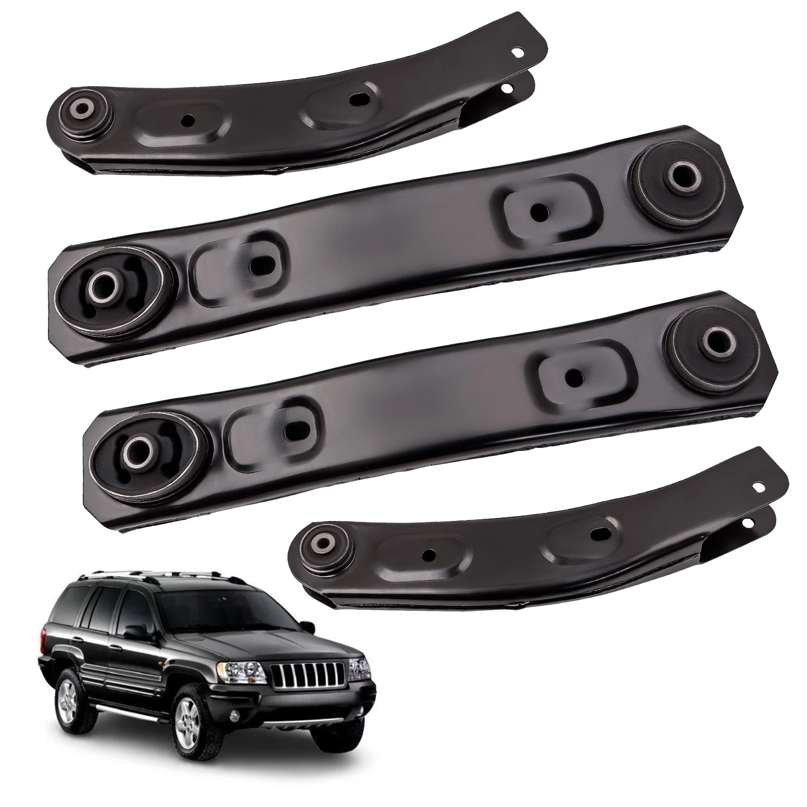

4 шт. Подвеска Передняя Верхняя и нижняя рычаг управления для Jeep Grand Cherokee 1999 2000 2001 2002 2003 2004 52088208AE 52088217AB