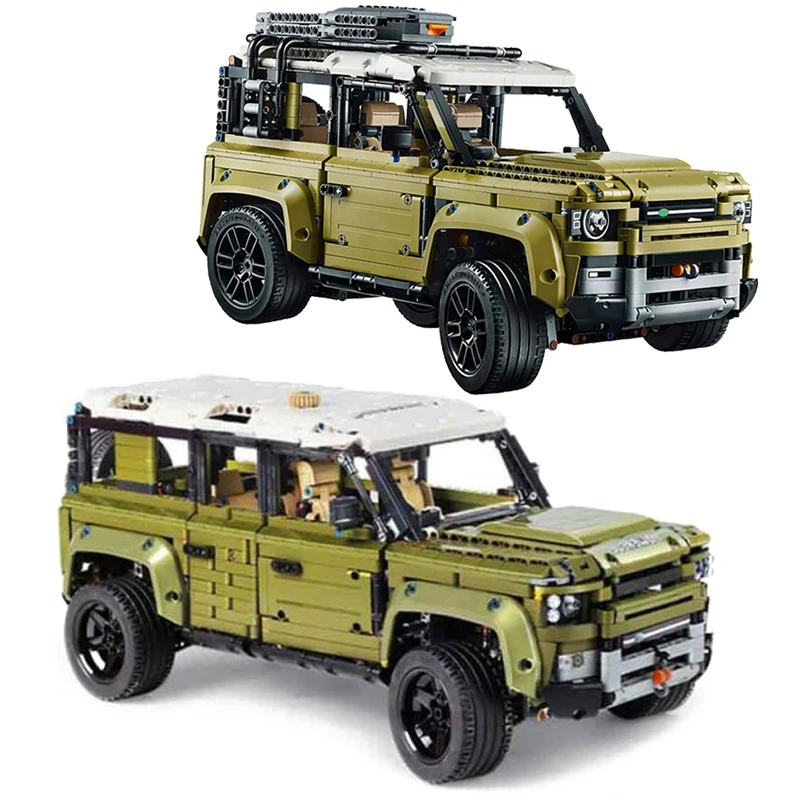 

Совместимость с двумя моделями высокотехнологичных автомобилей серии Supercar Land Rover Guardian Off-модель дорожного транспортного средства строительные блоки кирпичи 42110 игрушки