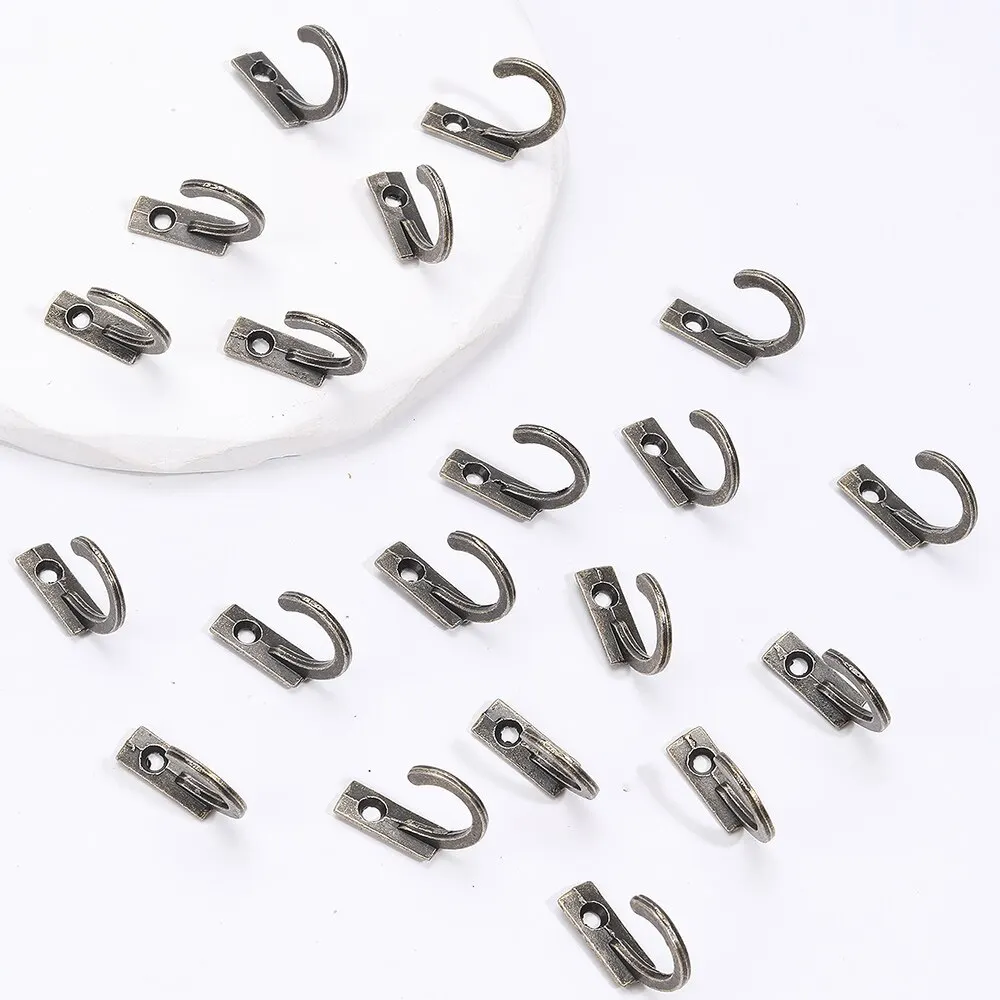 Wall hanger Vintage Hooks Wall Hanger Curved Buckle Horn Lock Clasp Hook for Wooden Jewelry Box Furniture Home Decor