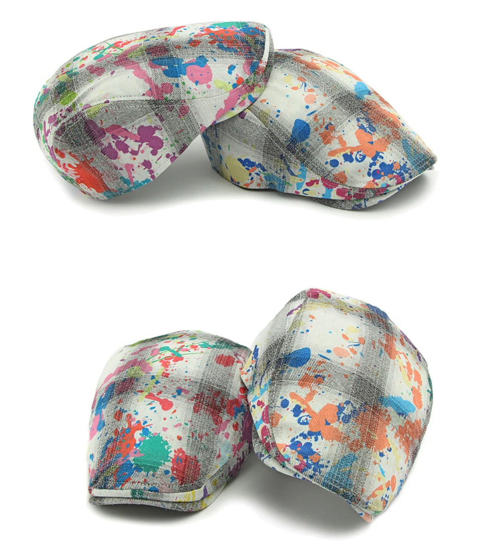 HT4693 Herren-Baskenmützen Damen Vintage Künstler-Malermütze Unisex Graffiti Ivy Flatcap Neue Stylische Frühling-Herbst Baskenmütze – Detail 3