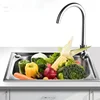 Stainless Steel Kitchen Sinks Wash Basin Thickened Washing Sink Single Sink Table Upper and Lower Basin Kitchen Accessories T 4