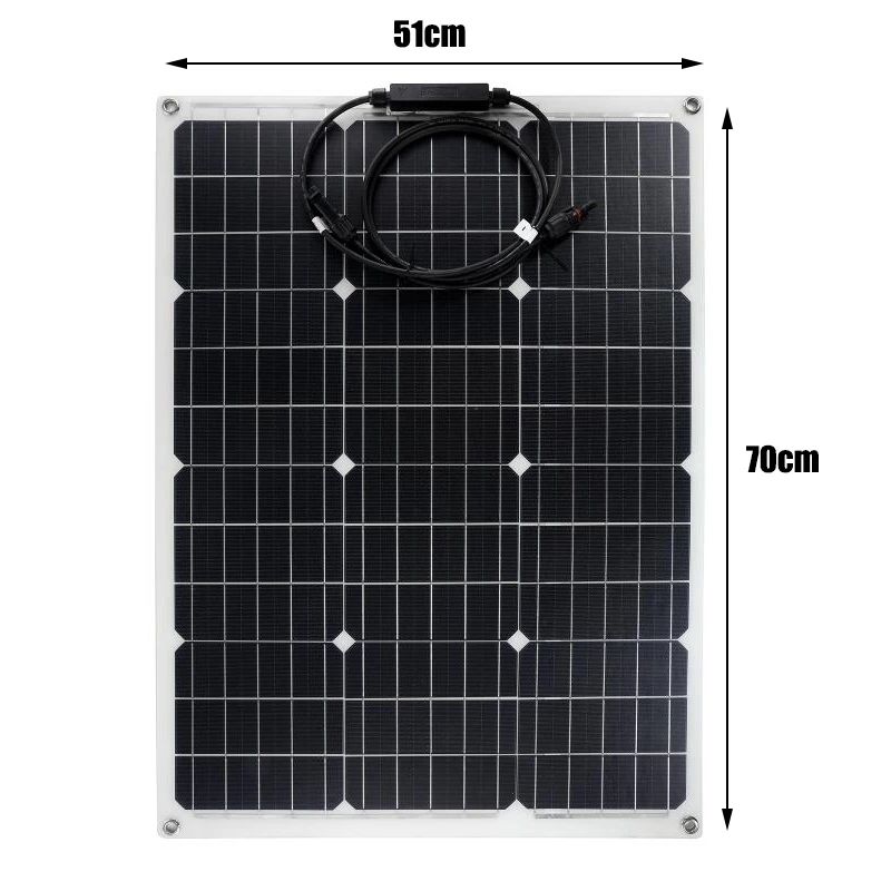 Solar Panel Kit Solar Panel 18V 300W 600W PET Flexible Solar System Panel Kit Complete RV Car Battery Charger for Home Outdoor RV