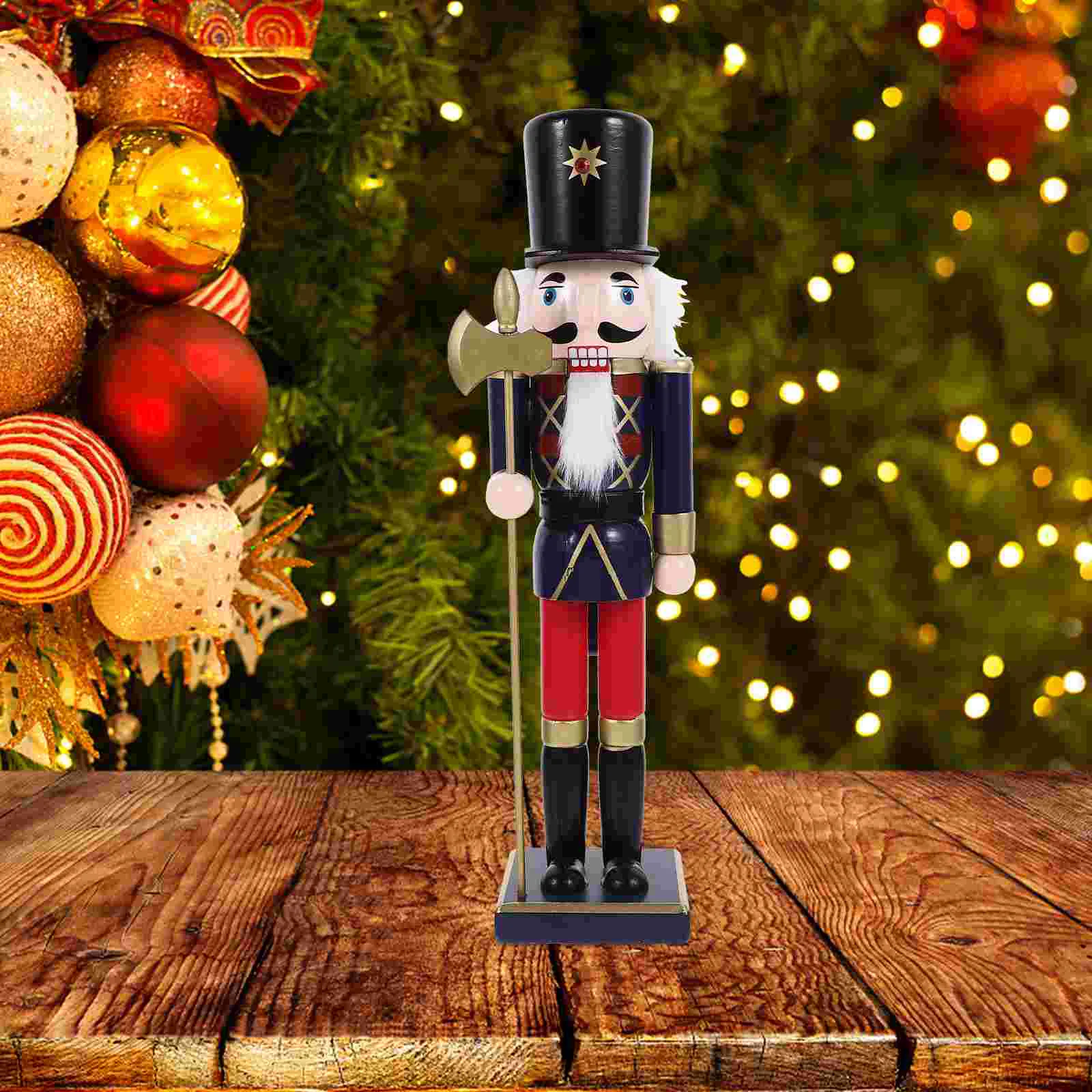 

Christmas Nutcracker Ornament Traditional Painted Wooden Nutcracker Soldier Doll