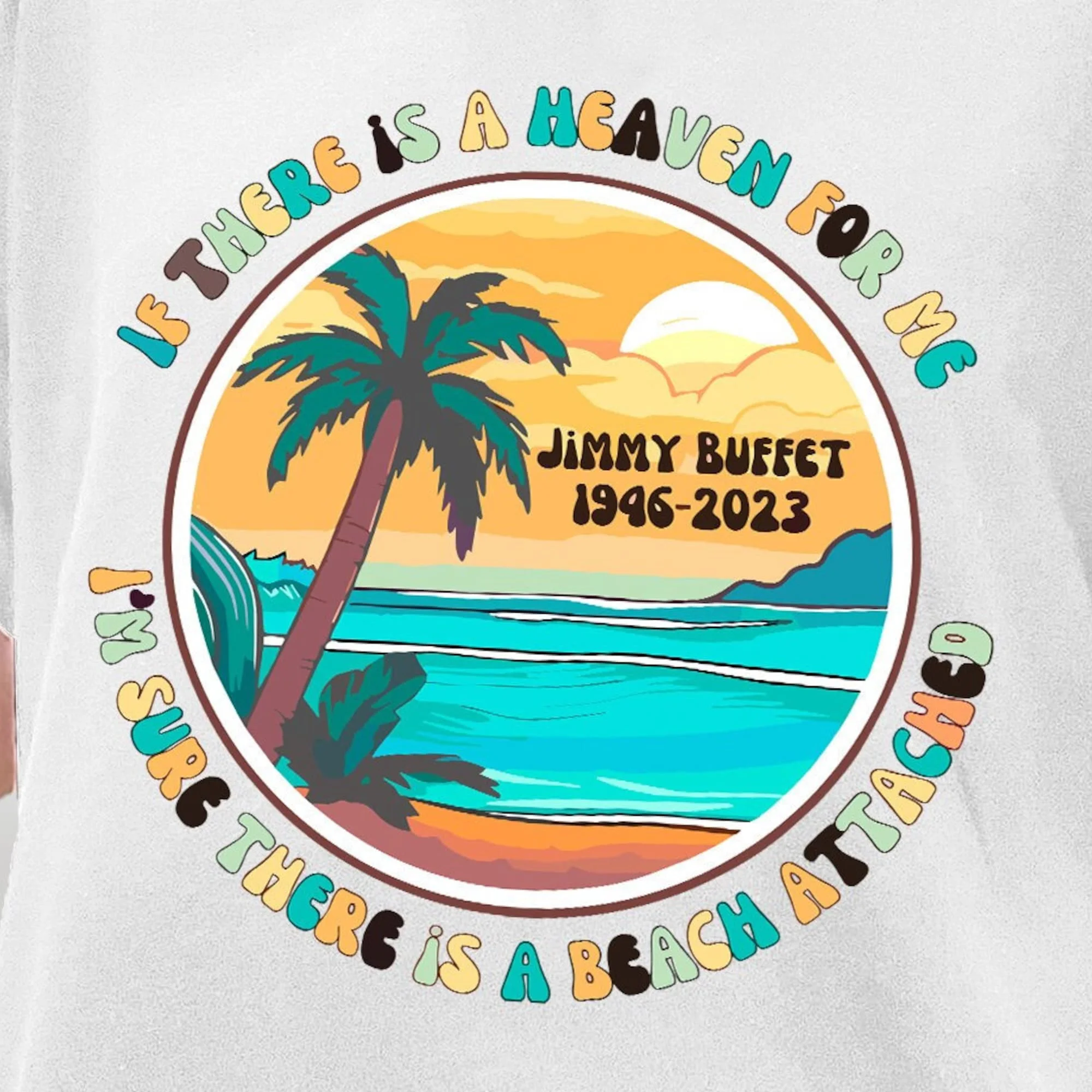 Calcomanía Vintage Homenaje A Jimmy Buffett 1946-2023 – Vinilo Para Parrotheads #267