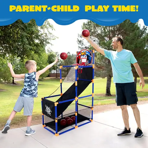 JOYFY Kids Arcade Basketball Game Set with 4 Balls and Hoop for 3-12 Years Old Indoor Outdoor Sport Play Holiday Birthday Gift - Image 5