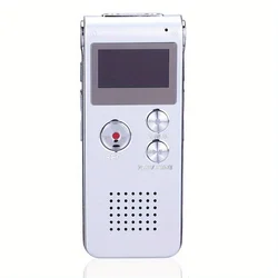 Compact Digital Voice Recorder with MP3 & USB - 32 GB (Silver)