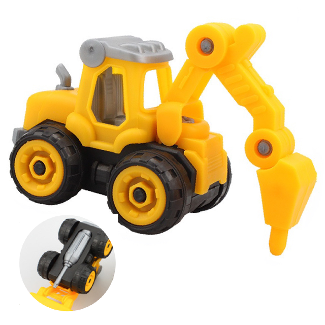 Vehicle Cake Decor Digging Machine Cake Toppers Road Sign Baby Shower Cake Supplies Birthday Party Decorations Kids