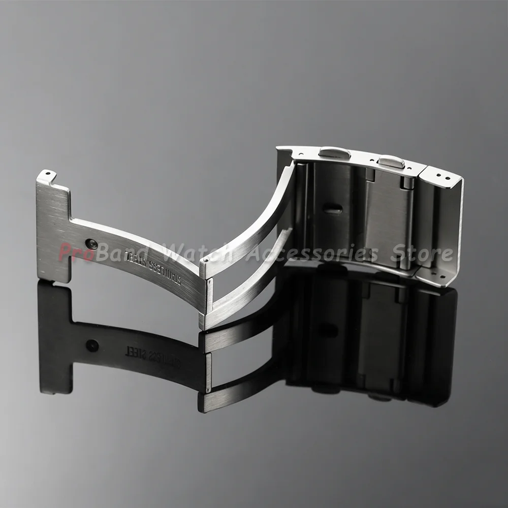 Solid Stainless Steel Adjustable Folding Clasp Luxury Watch Strap Buckles (Multiple Sizes)