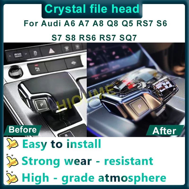 

Gear Shift Knob Crystal Cover Compatible for AUDI A6 / A7 / A8 / Q8 / Q5 / RS7 / S6 / S7 / S8 / RS6 / RS7 / SQ7 2017-2022