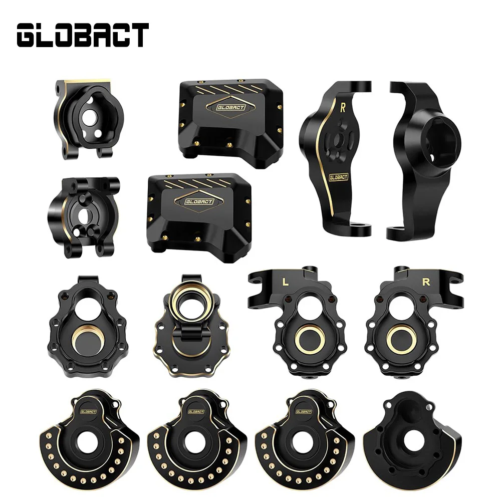 

GLOBACT Brass Portal Axle Housing for 1/10 TRX4 RC Crawler Car Upgrades Parts Heavy Weight Front Inner Portal Steering Blocks