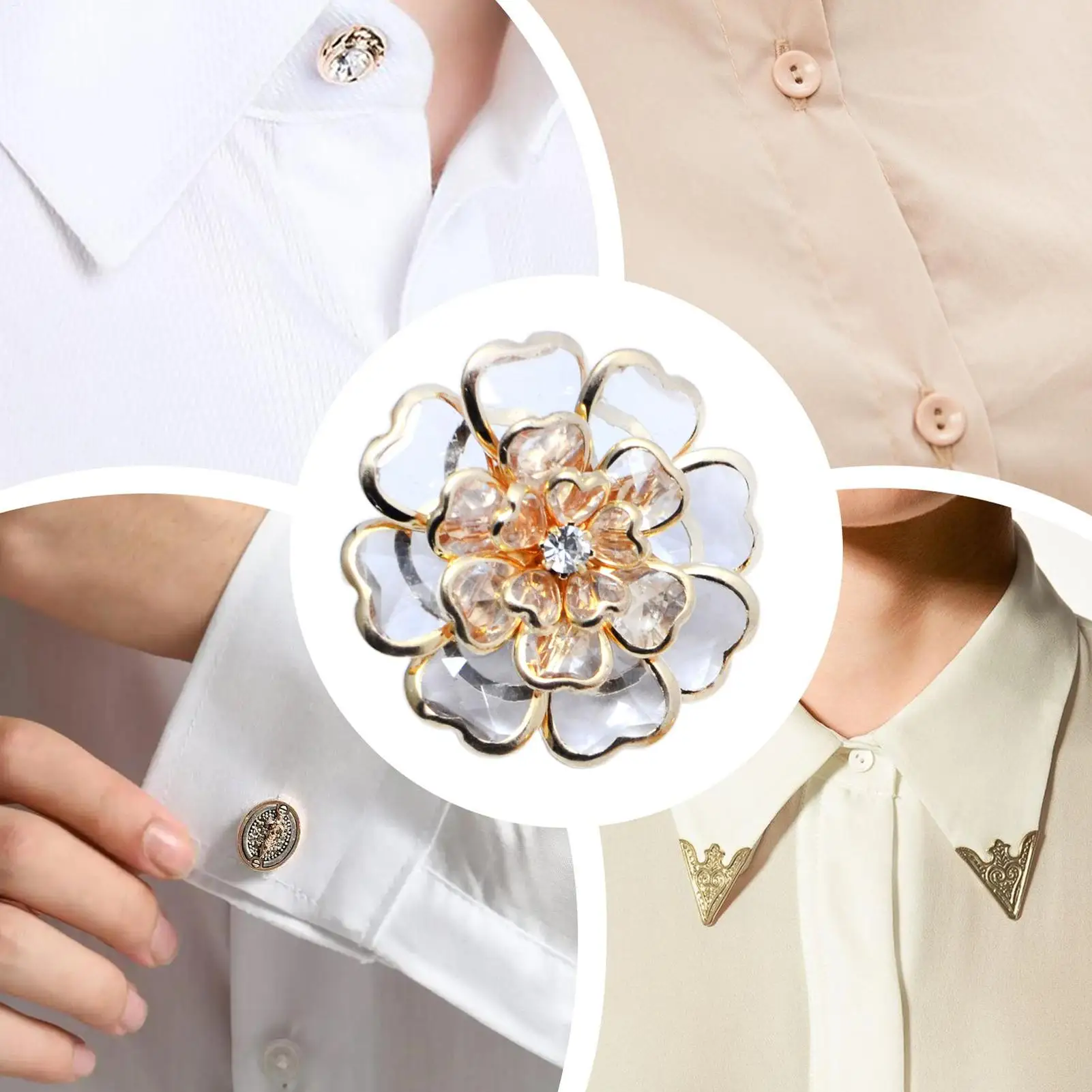 빈티지 메탈 꽃 단추 커버 장식품 DIY 블라우스 재킷 수트 수제 공예 재봉 교체용 선물