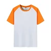 Summer Dad Mom & Kid Raglan Sleeve Patchwork T-Shirt Family Matching Outfits Loose Short Sleeve Cotton Top DIY Custom LOGO Image 5