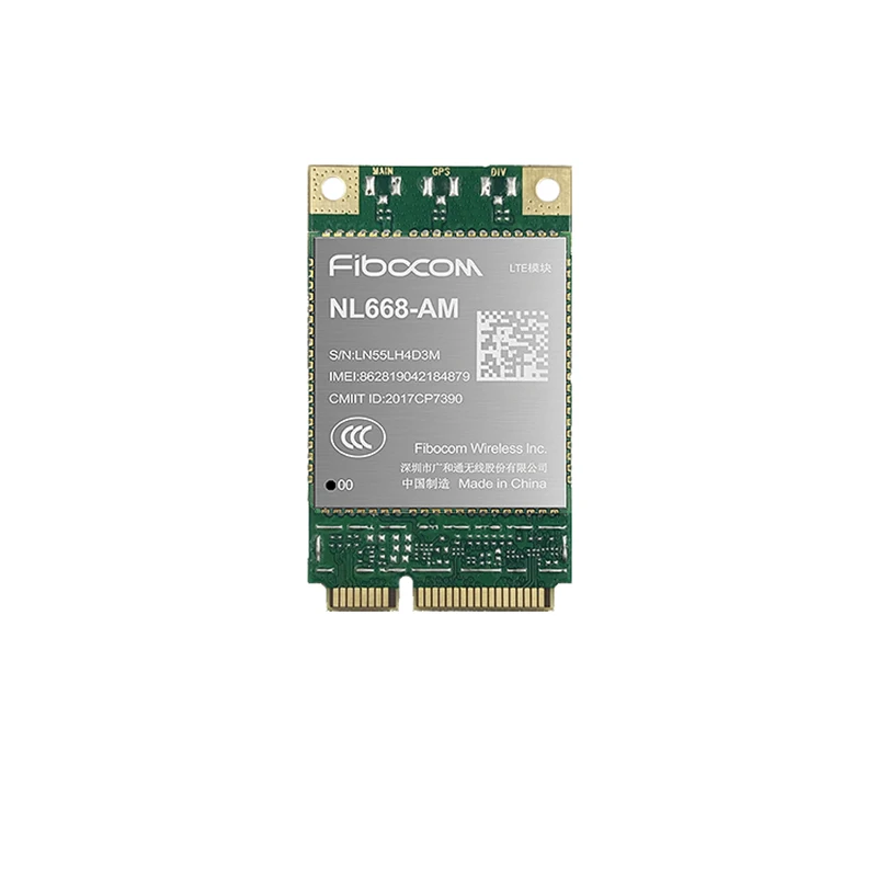 

Fibocom NL668-AM mini pcie LTE Cat4 module для Северной Америки LTE-FDD B2/4/5/12/13/17/66/71 WCDMA B2/4/5